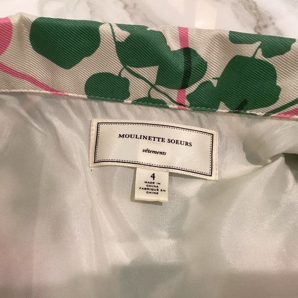 Pink and green floral dress from Anthropologie. - Picture 3 of 6